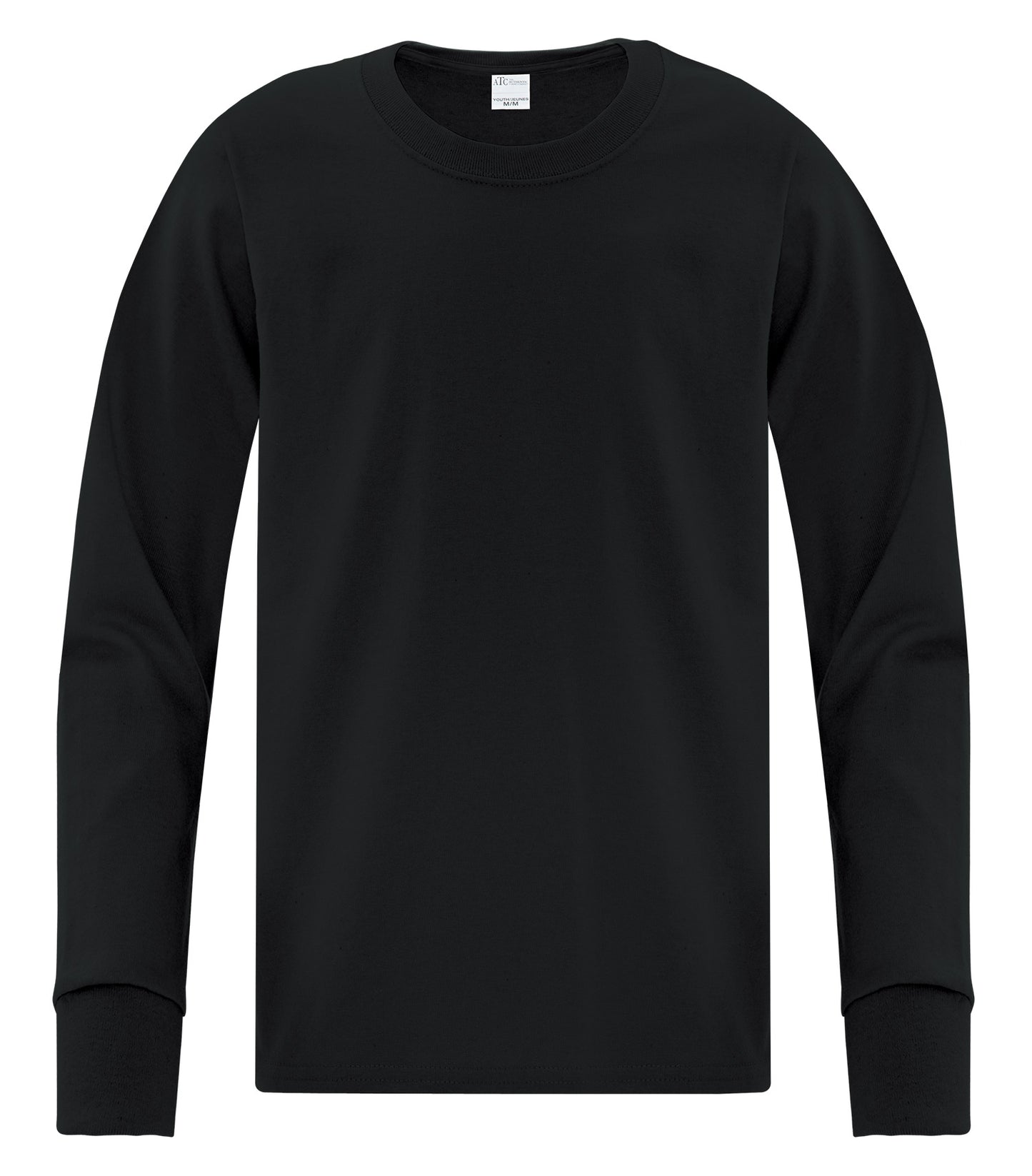 ATC EVERYDAY SIDE SEAM LONG SLEEVE YOUTH TEE (ATCS1015Y) - Black