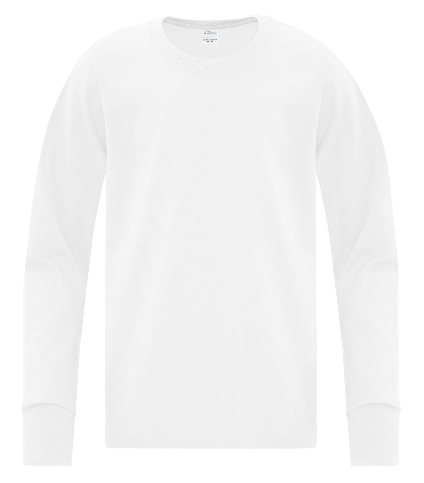 ATC EVERYDAY SIDE SEAM LONG SLEEVE YOUTH TEE (ATCS1015Y) - White