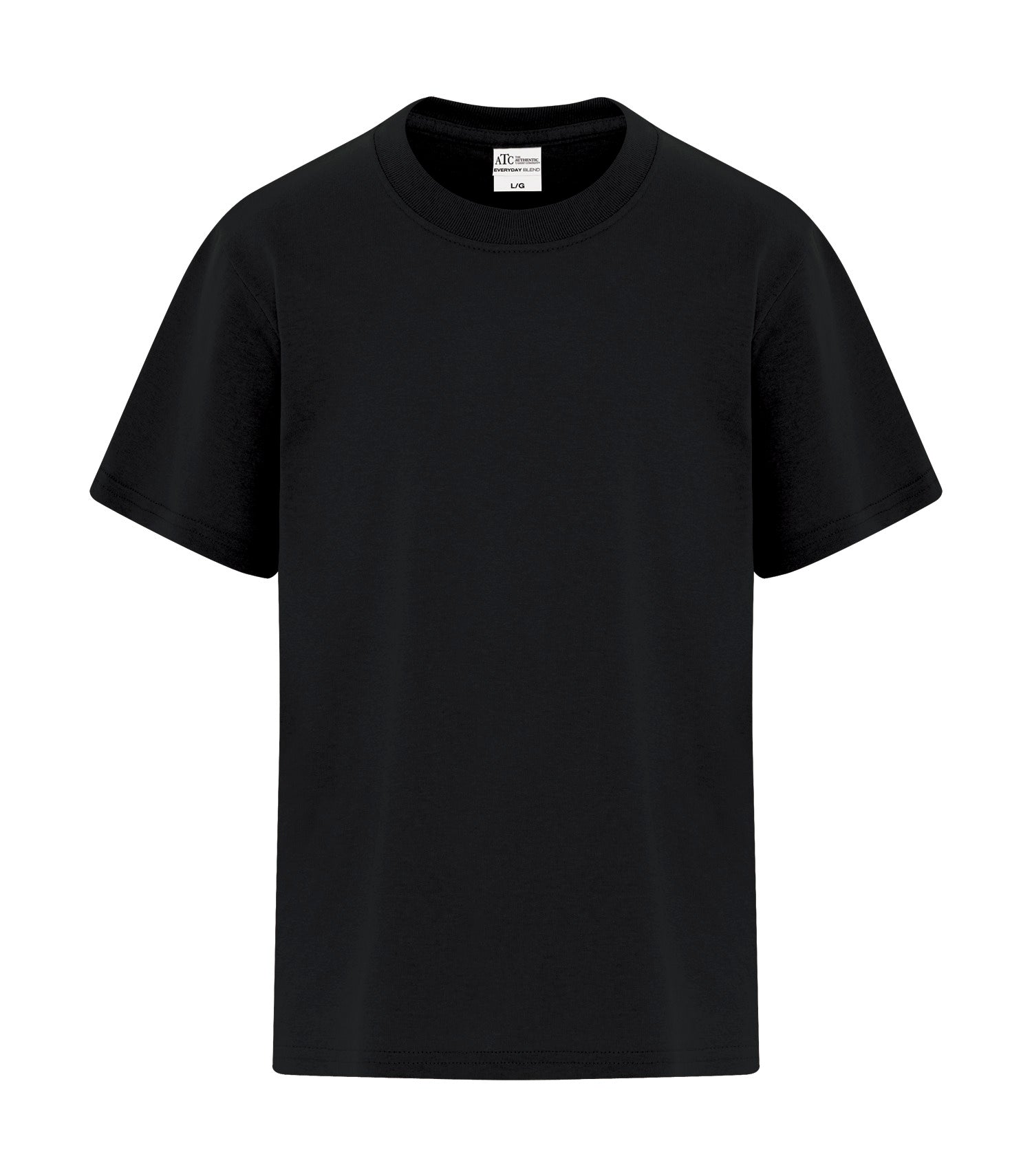 ATC EVERYDAY BLEND SIDE SEAM YOUTH TEE (ATCS5050Y) - Black
