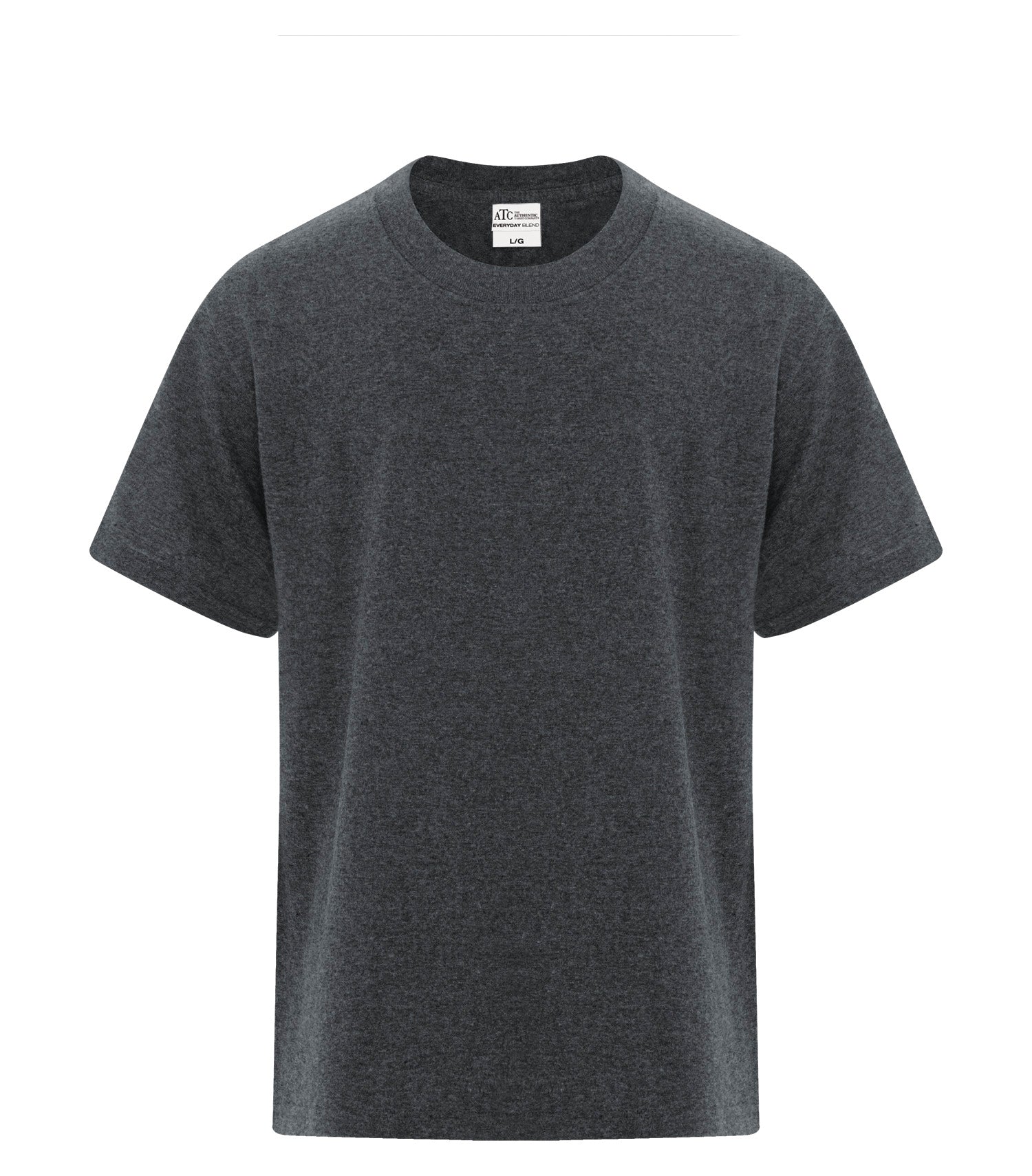 ATC EVERYDAY BLEND SIDE SEAM YOUTH TEE (ATCS5050Y) - Darkheathergrey
