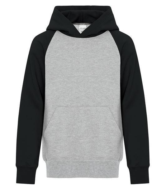 ATC EVERYDAY FLEECE TWO TONE YOUTH HOODIE (ATCY2550) - Athleticheather Black