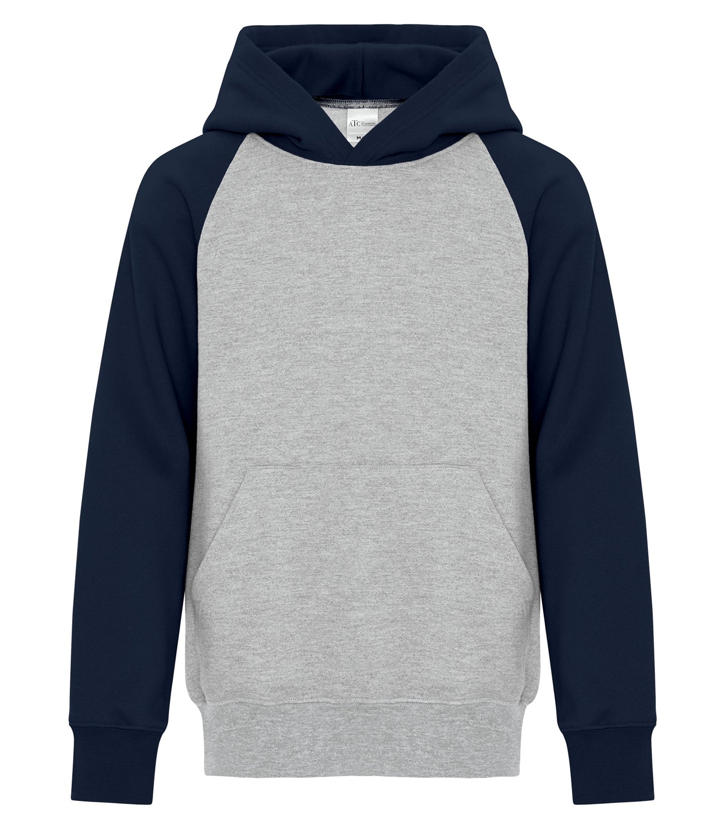 ATC EVERYDAY FLEECE TWO TONE YOUTH HOODIE (ATCY2550) - Athleticheather Darknavy