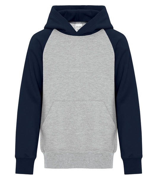 ATC EVERYDAY FLEECE TWO TONE YOUTH HOODIE (ATCY2550) - Athleticheather Darknavy