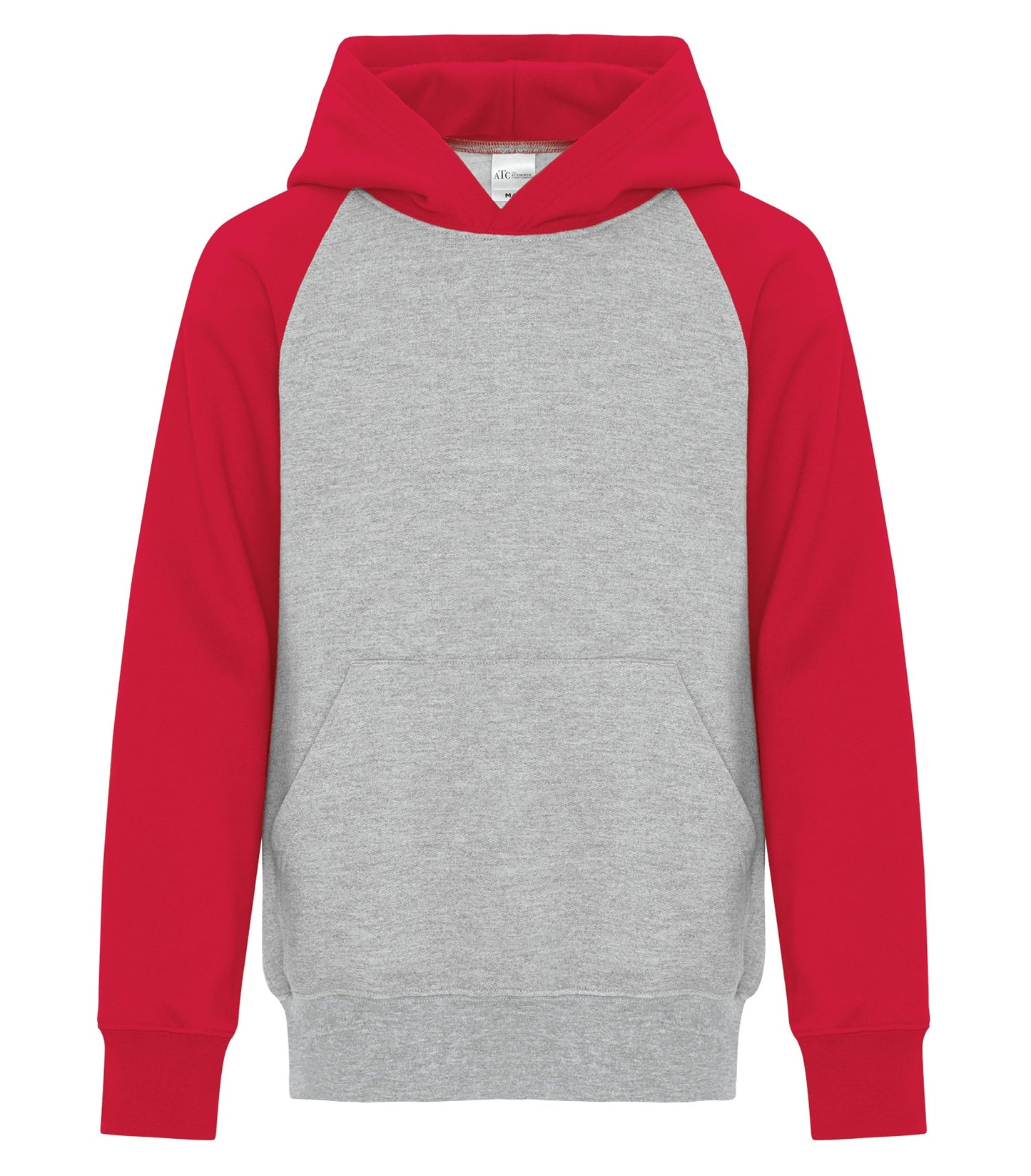 ATC EVERYDAY FLEECE TWO TONE YOUTH HOODIE (ATCY2550) - Athleticheather Red