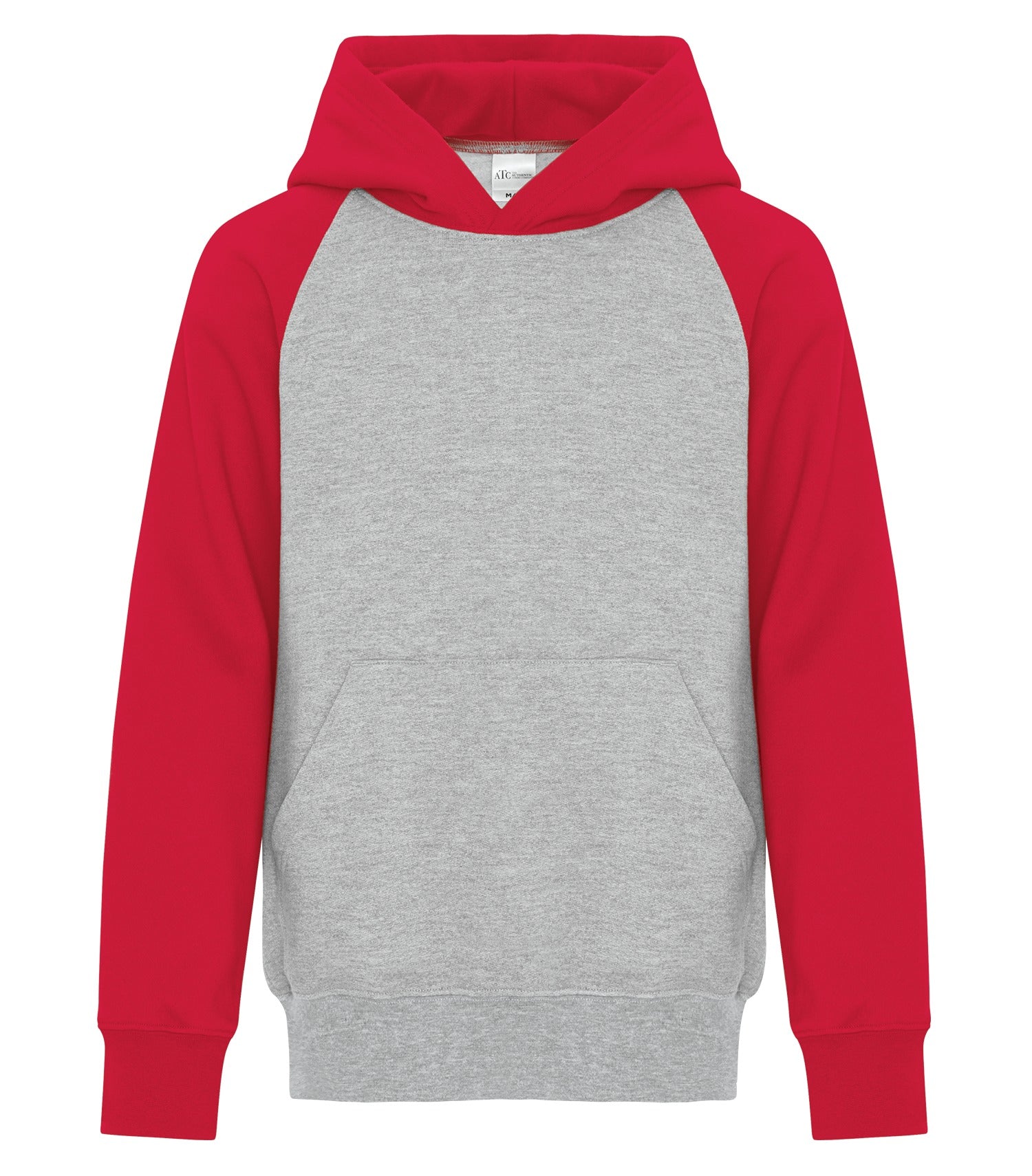 ATC EVERYDAY FLEECE TWO TONE YOUTH HOODIE (ATCY2550) - Athleticheather Red