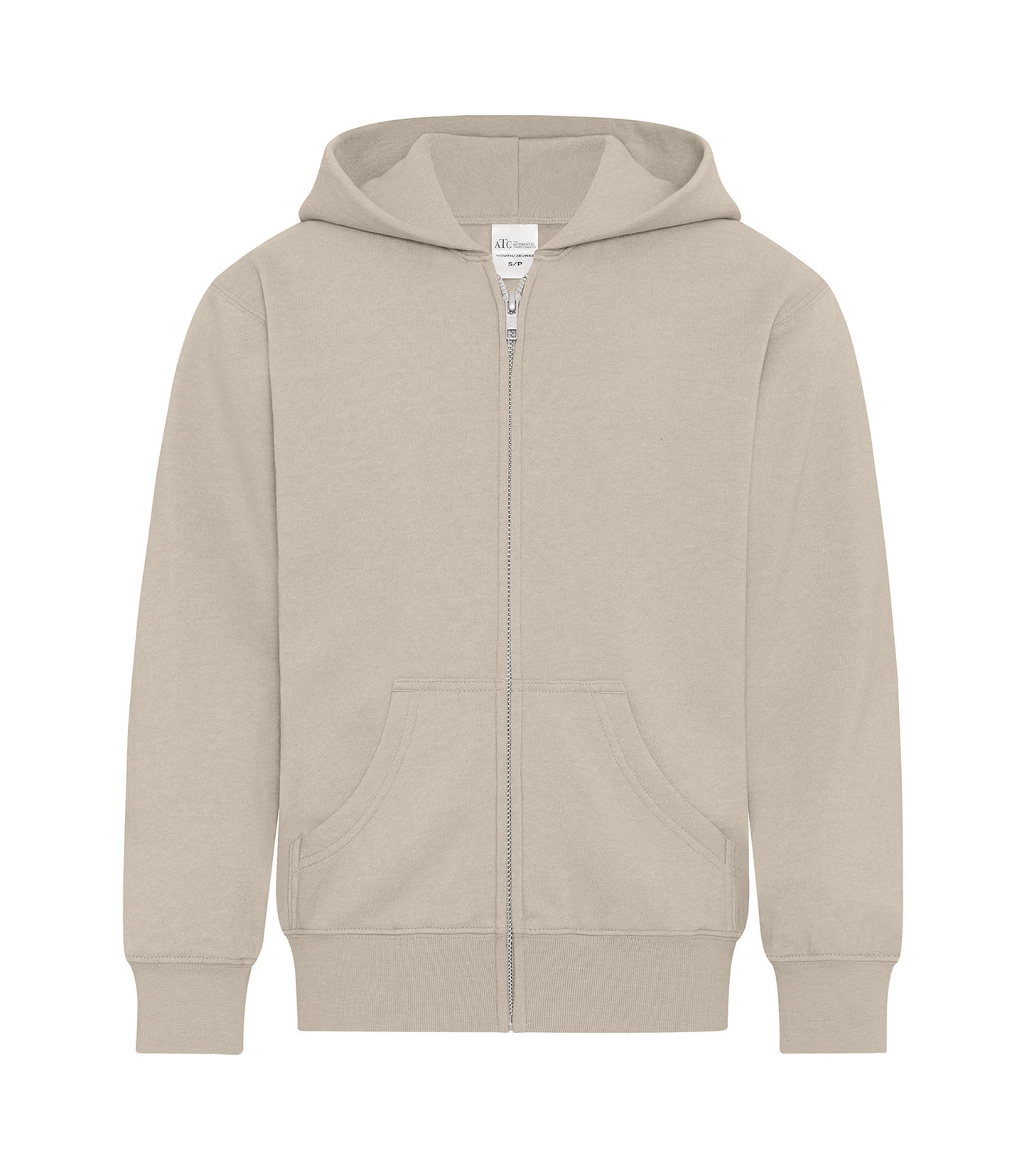 ATC EVERYDAY FLEECE FULL ZIP YOUTH HOODIE (ATCY2600) - Sand