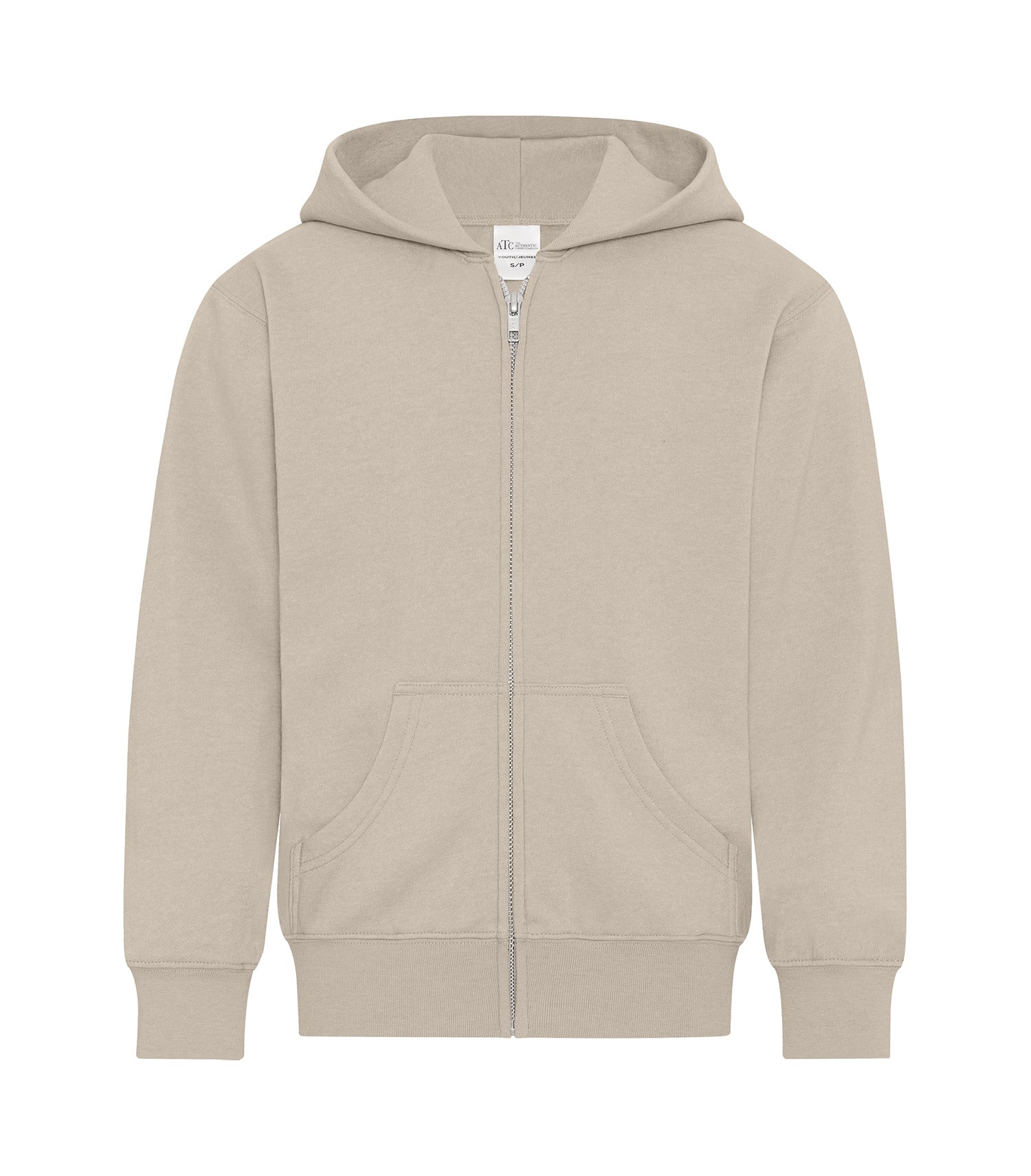 ATC EVERYDAY FLEECE FULL ZIP YOUTH HOODIE (ATCY2600) - Sand