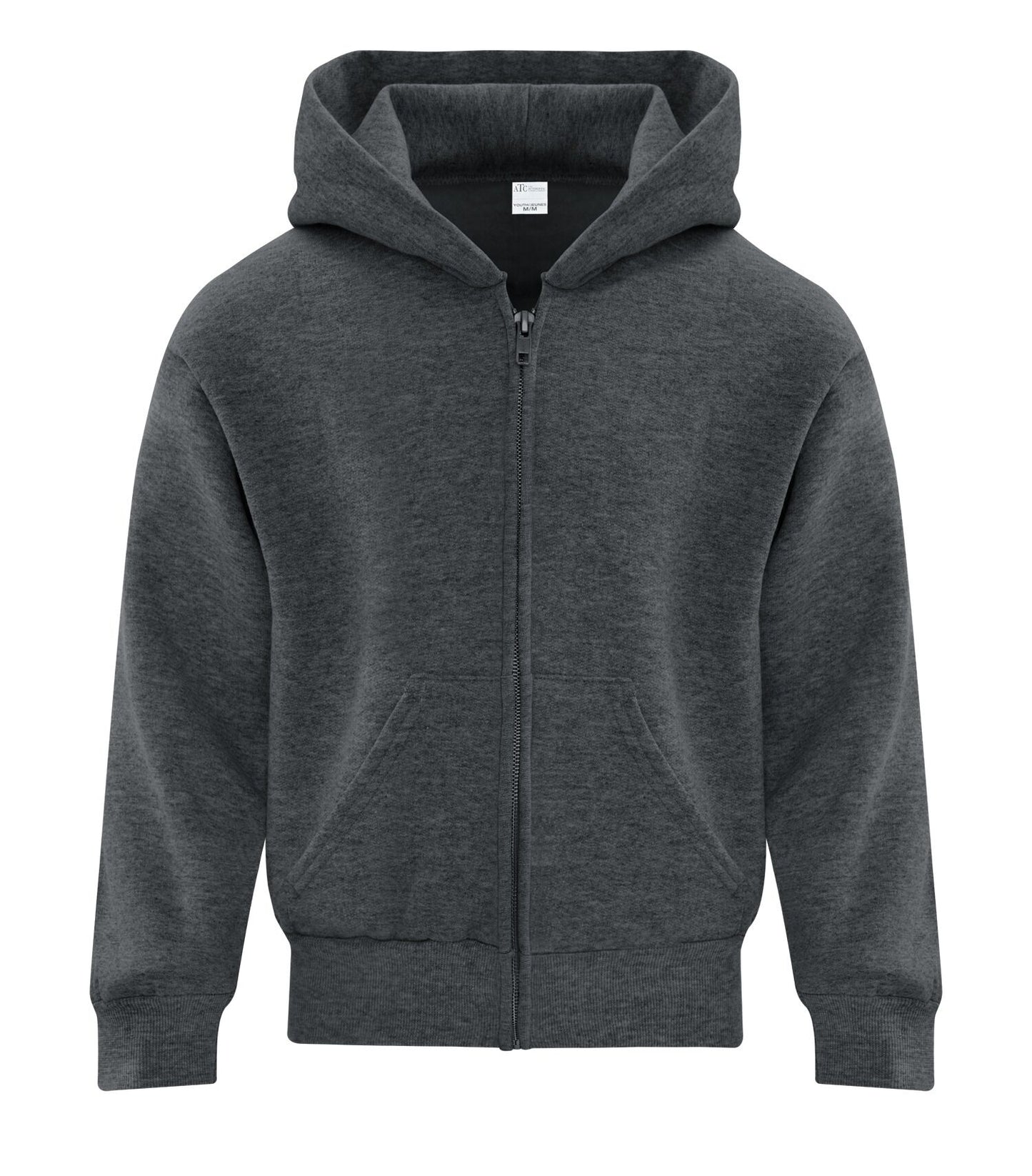ATC EVERYDAY FLEECE FULL ZIP YOUTH HOODIE (ATCY2600) - Darkheathergrey