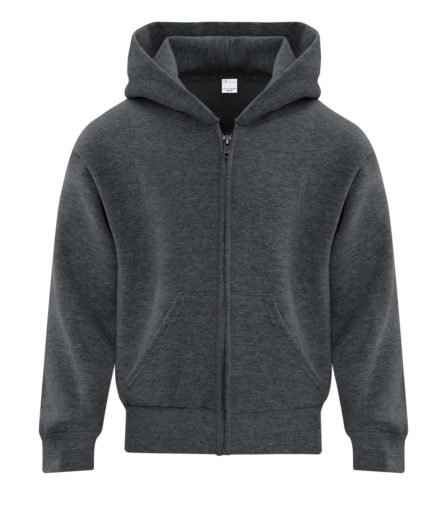 ATC EVERYDAY FLEECE FULL ZIP YOUTH HOODIE (ATCY2600) - Darkheathergrey