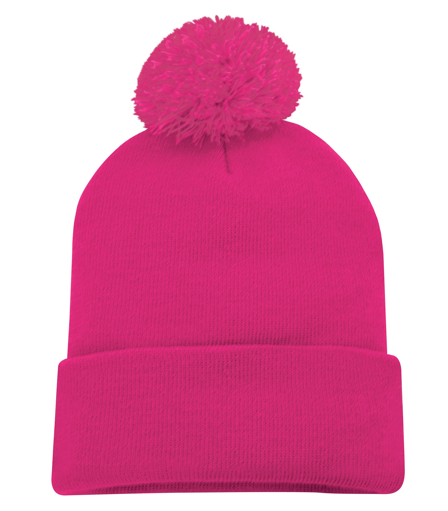 ATC EVERYDAY POM POM CUFF TOQUE (C1202) - Flat Front Pink Raspberry