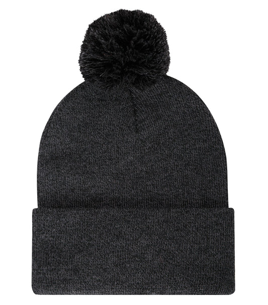 ATC™ EVERYDAY POM POM CUFF TOQUE - Black Heather