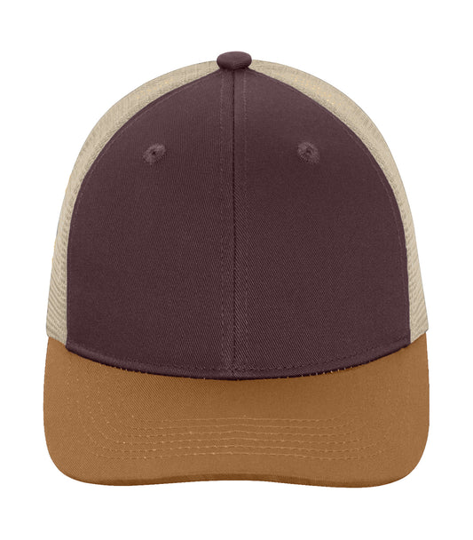 ATC™ EVERYDAY TRI-COLOUR SNAPBACK TRUCKER CAP - Brown/Caramel/Crème