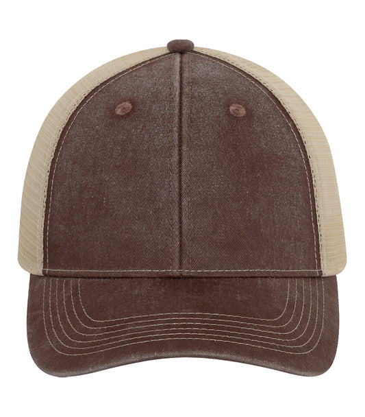 ATC™ PIGMENT DYED TRUCKER CAP - Caramel/Crème