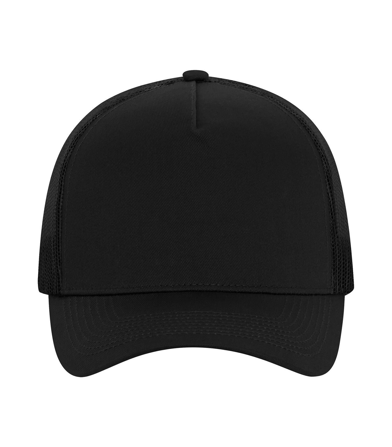 ATC EVERYDAY COTTON TWILL 5-PANEL TRUCKER CAP (C1342) - Black Black