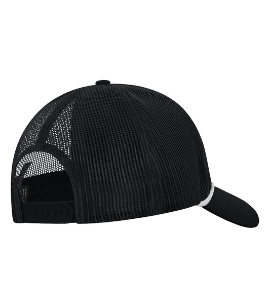 ATC™ EVERYDAY COTTON TWILL 5-PANEL TRUCKER ROPE CAP - Black/Black/White