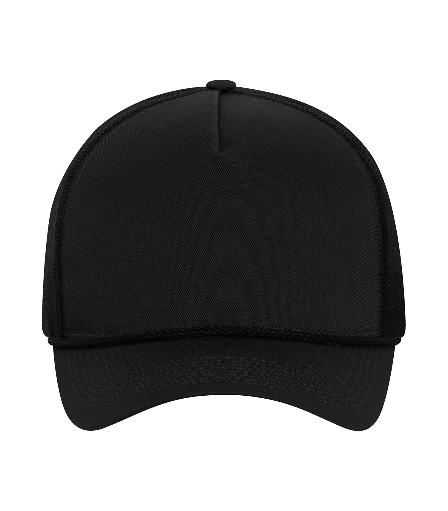 ATC EVERYDAY COTTON TWILL 5-PANEL TRUCKER ROPE CAP (C1343) - Black Black