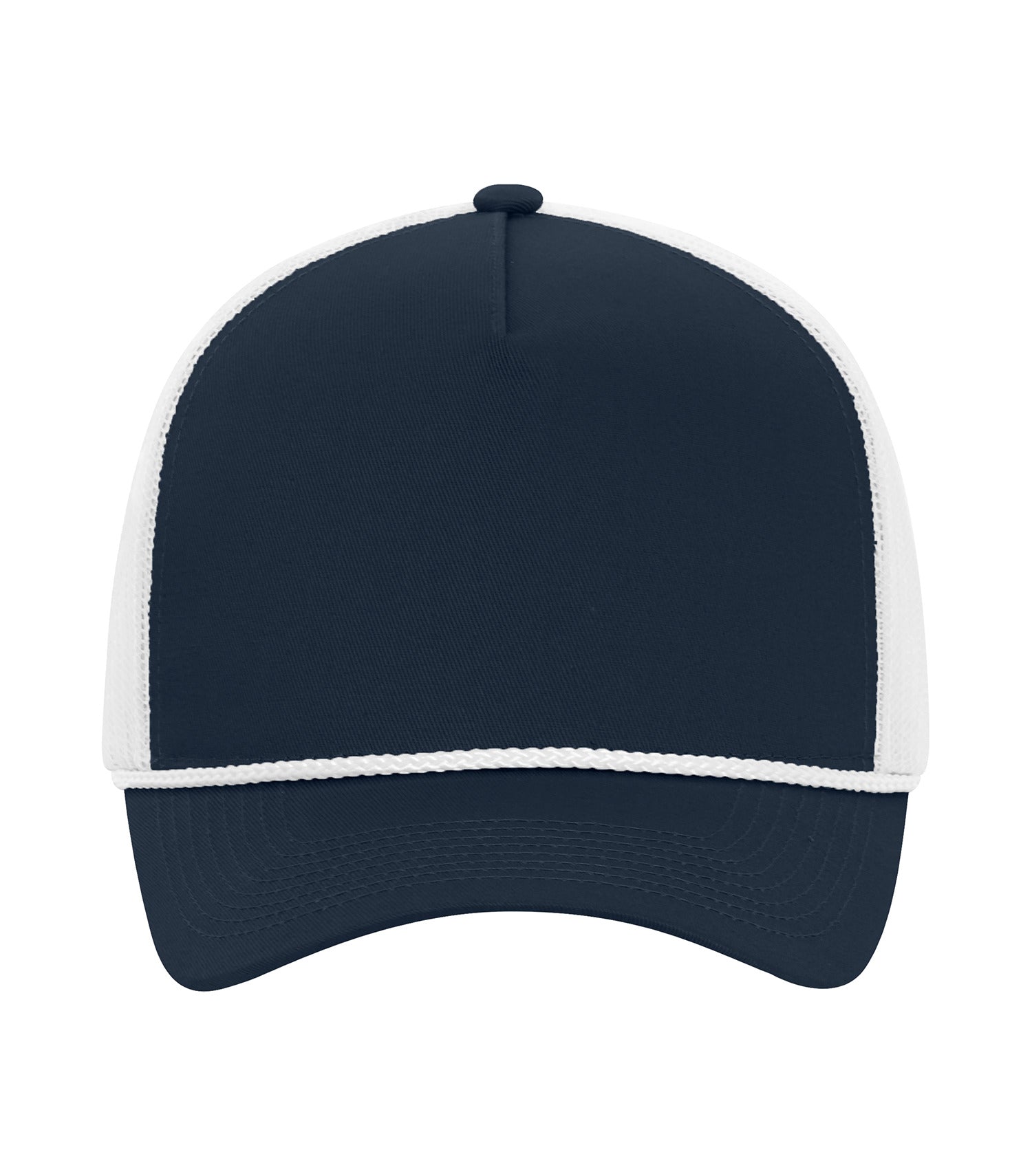 ATC EVERYDAY COTTON TWILL 5-PANEL TRUCKER ROPE CAP (C1343) - Navy White