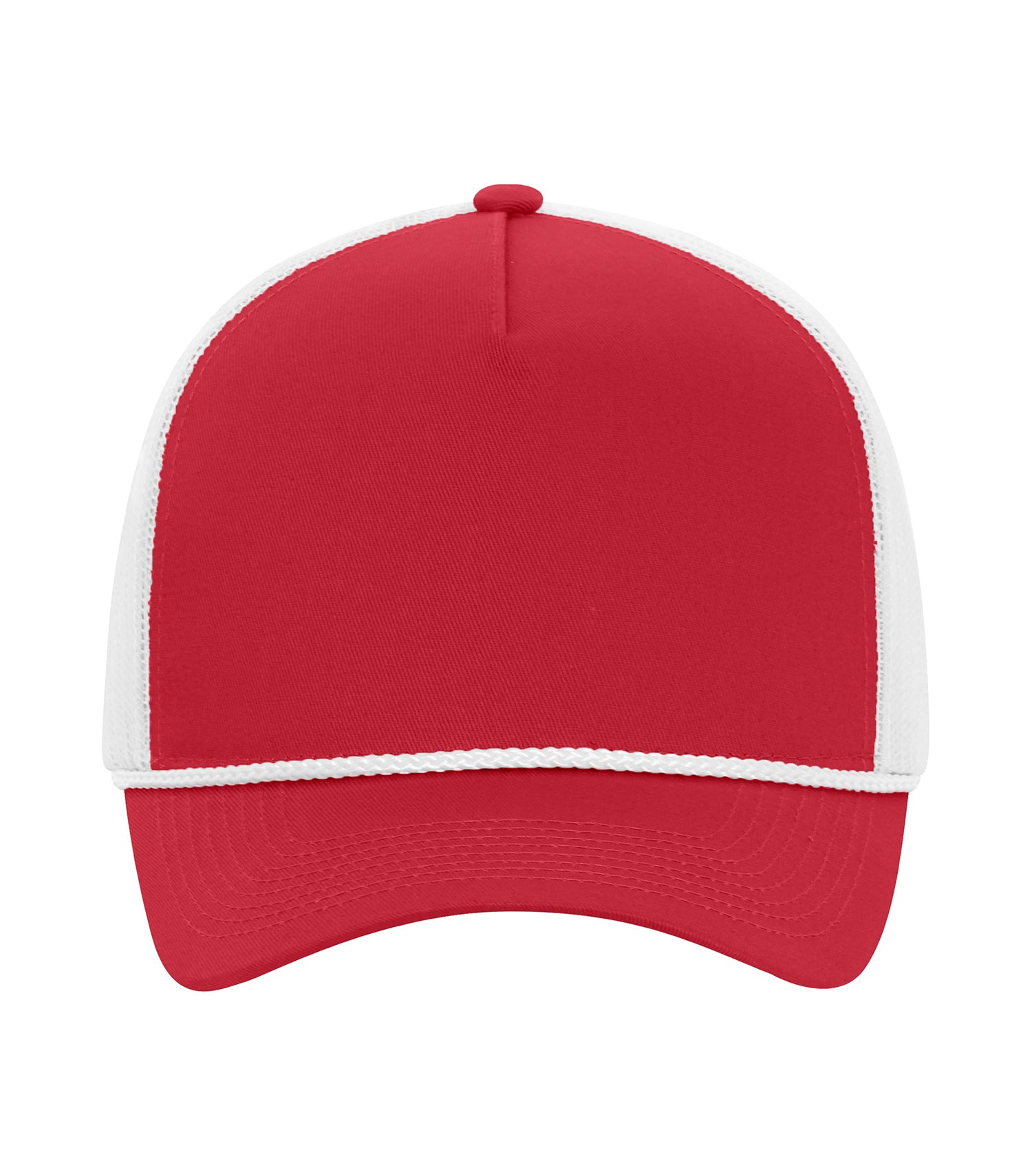 ATC EVERYDAY COTTON TWILL 5-PANEL TRUCKER ROPE CAP (C1343) - Red White