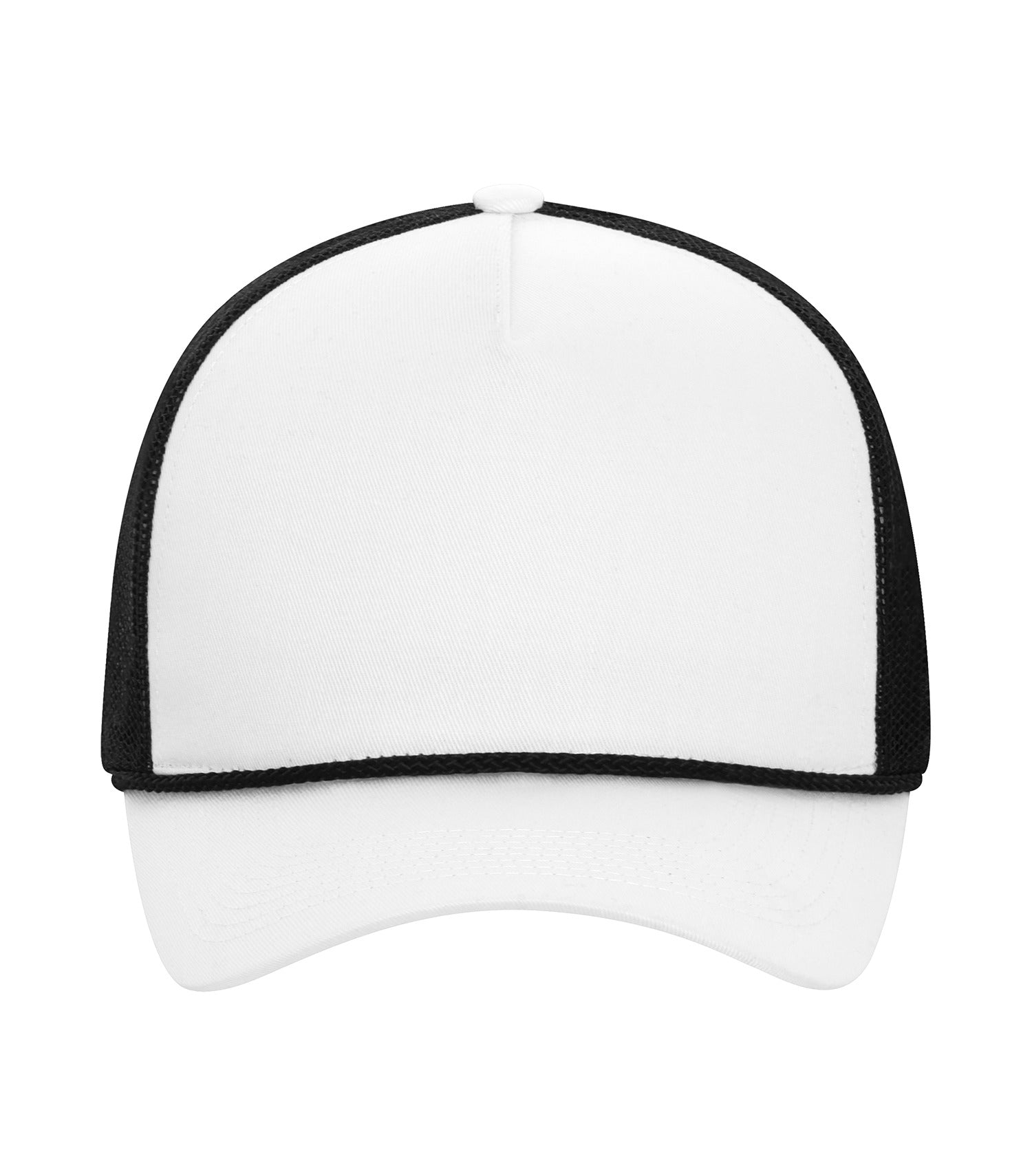 ATC EVERYDAY COTTON TWILL 5-PANEL TRUCKER ROPE CAP (C1343) - White Black