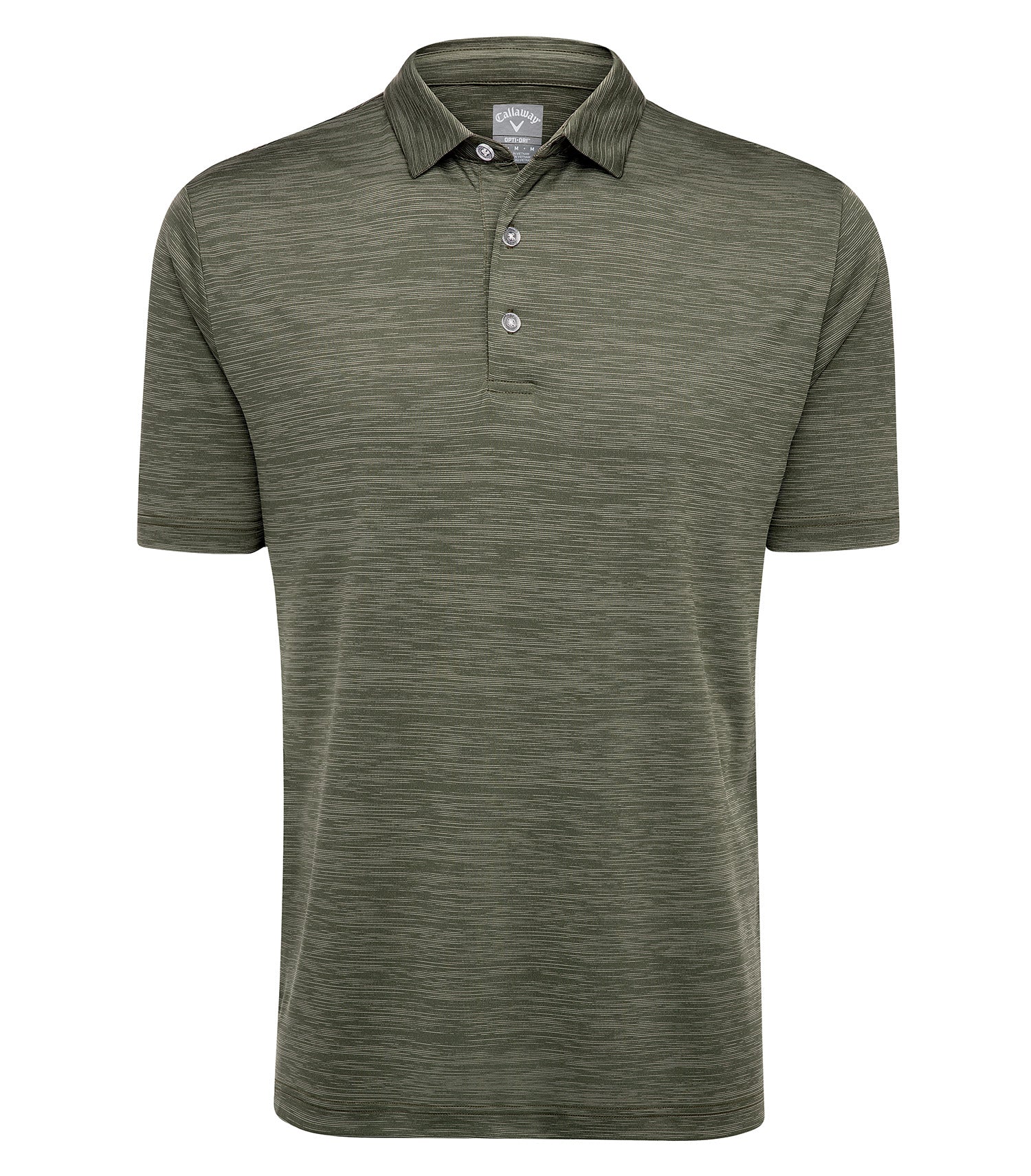 Callaway BROKEN STRIPE TEXTURE POLO (CGM737) - Hedge Green