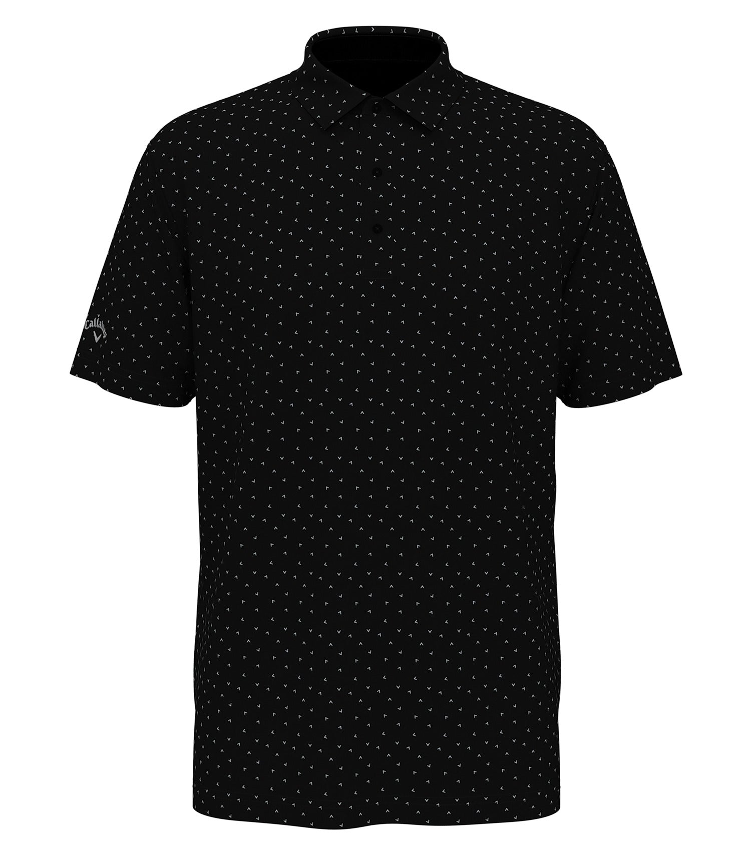 Callaway MICRO CHEV PRINT POLO (CGM791) - Caviar