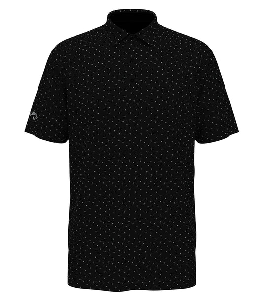 CALLAWAY MICRO CHEV PRINT POLO - Caviar