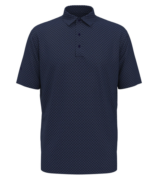 CALLAWAY ALL-OVER STITCHED CHEV POLO - Peacoat Navy