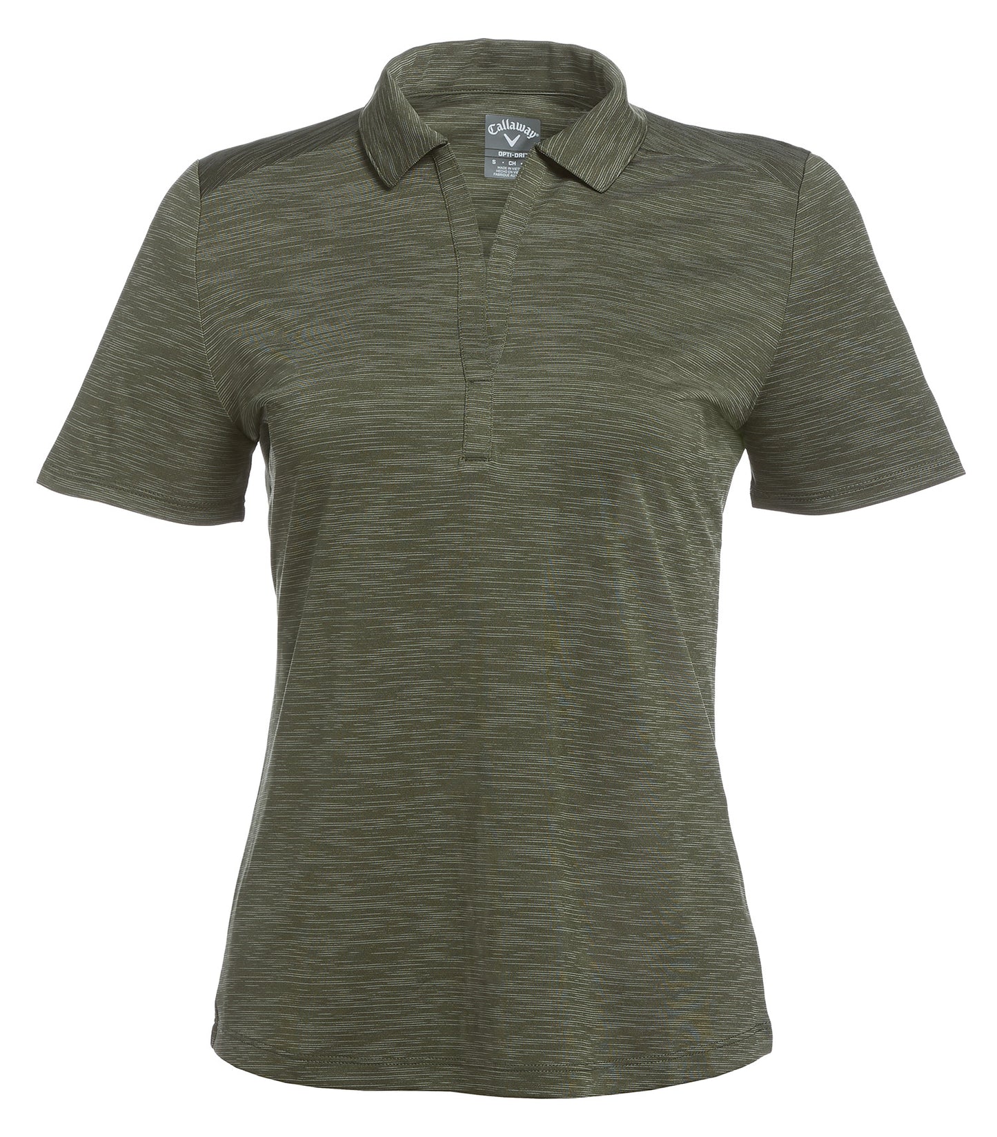 Callaway BROKEN STRIPE TEXTURE LADIES' POLO (CGW751) - Hedge Green