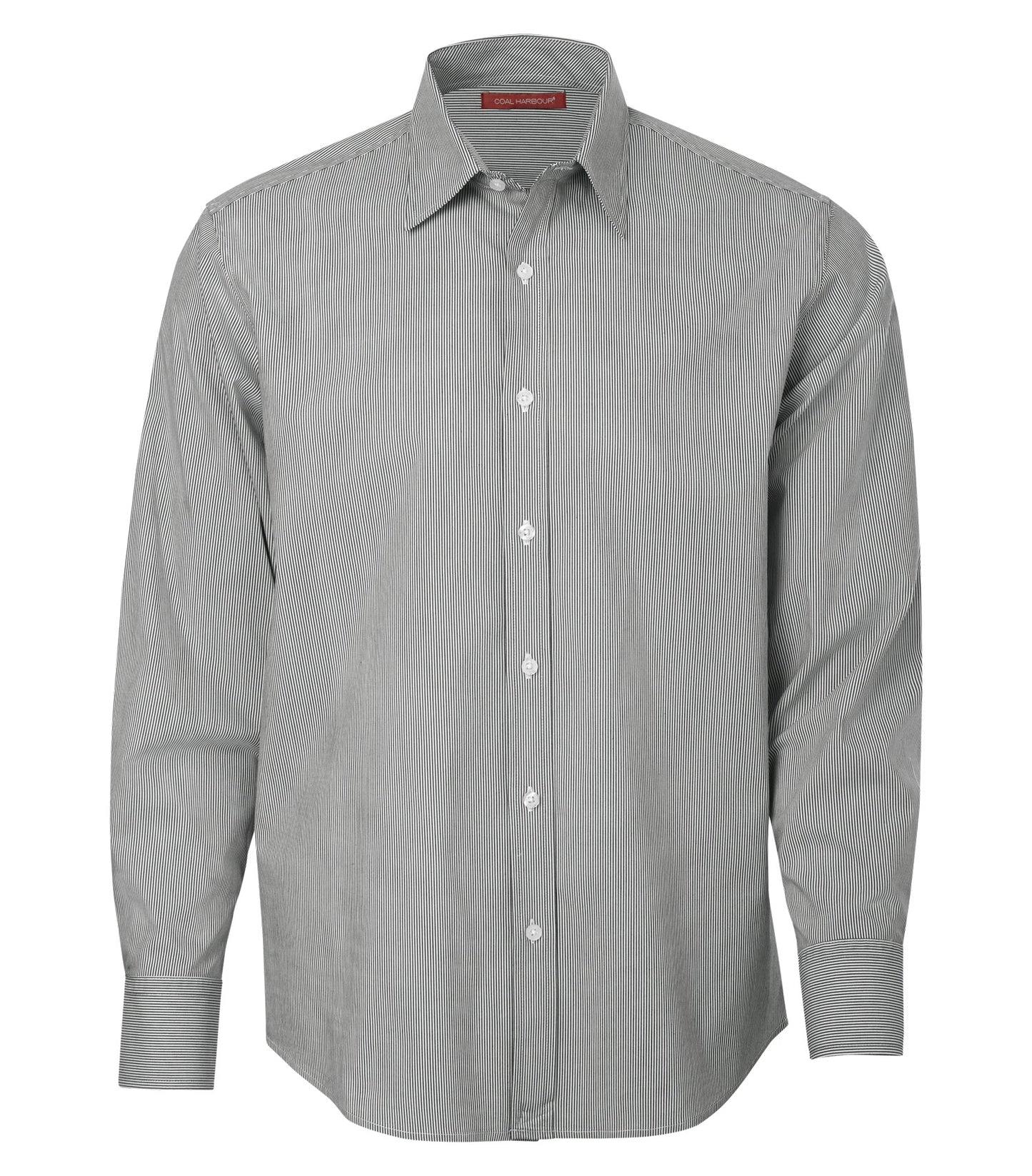 Coal Harbour MINI STRIPE STRETCH WOVEN SHIRT (D6006) - Black 5171
