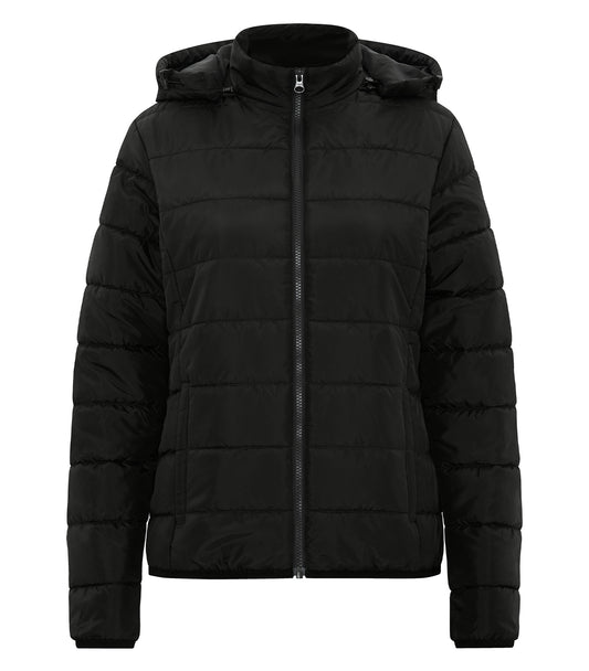 DRYFRAME® ESSENTIAL HOODED INSULATED LADIES' JACKET - Black