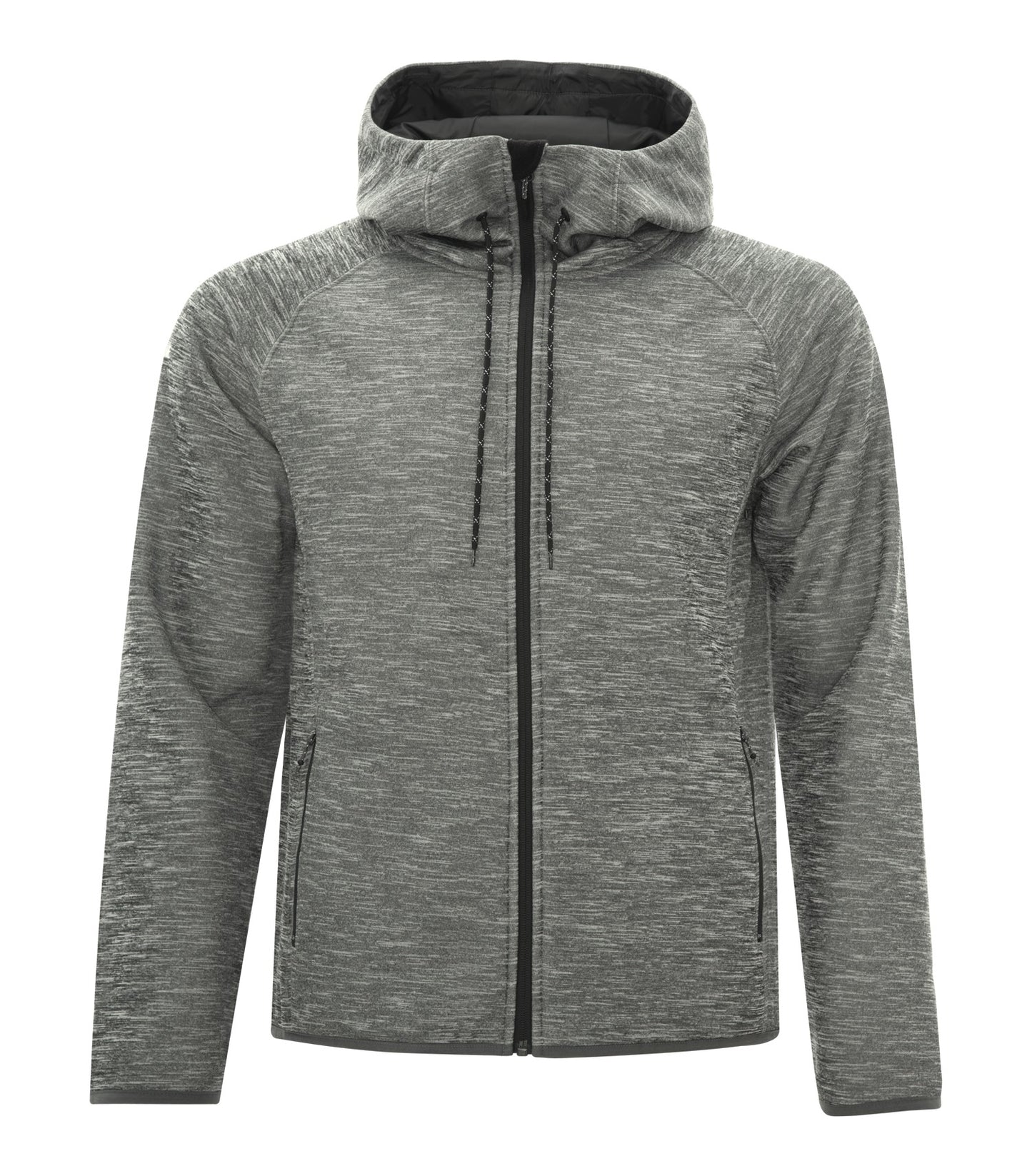 Dryframe DRY TECH WATER RESISTANT FLEECE FULL ZIP HOODED JACKET (DF7655) - Asphaltheather