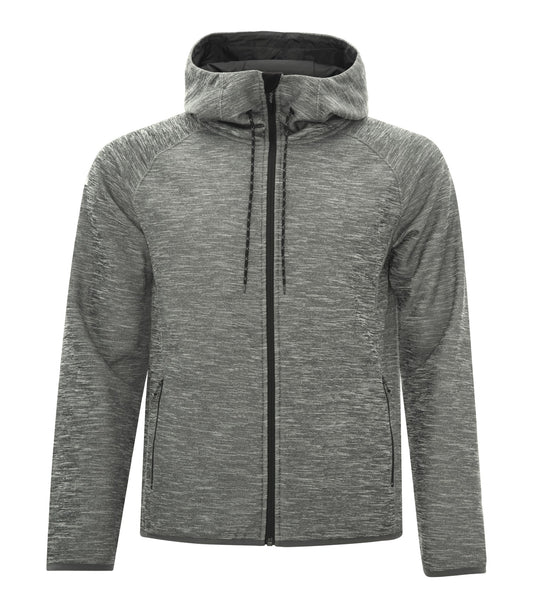 Dryframe DRY TECH WATER RESISTANT FLEECE FULL ZIP HOODED JACKET (DF7655) - Asphaltheather