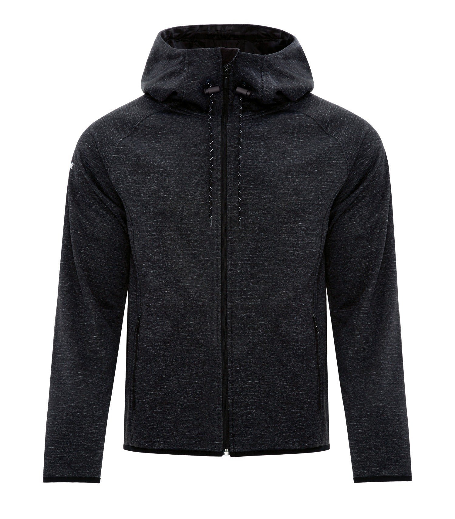Dryframe DRY TECH WATER RESISTANT FLEECE FULL ZIP HOODED JACKET (DF7655) - Blackheather