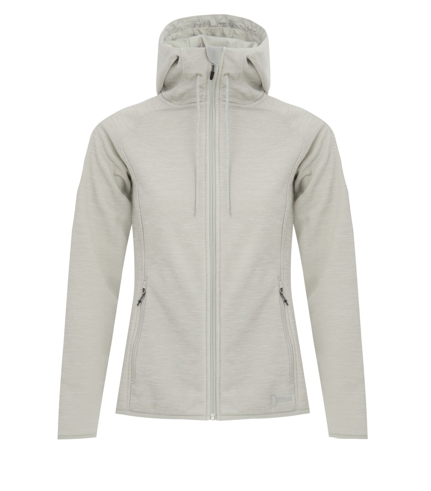 Dryframe DRY TECH WATER RESISTANTFLEECE FULL ZIP HOODED LADIES' JACKET (DF7655L) - Glacierheather