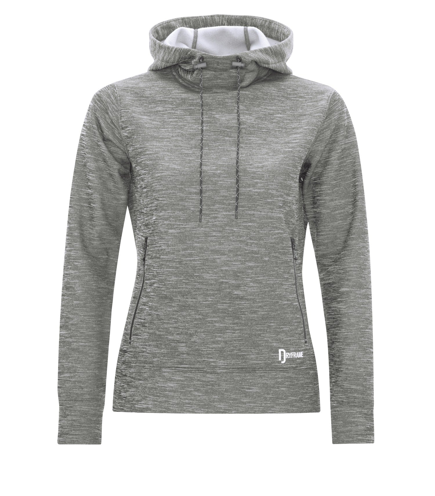 Dryframe DRY TECH WATER RESISTANT FLEECE PULLOVER LADIES' HOOD (DF7656L) - Asphaltheather Bc
