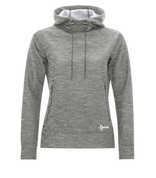 Dryframe DRY TECH WATER RESISTANT FLEECE PULLOVER LADIES' HOOD (DF7656L) - Asphaltheather Bc