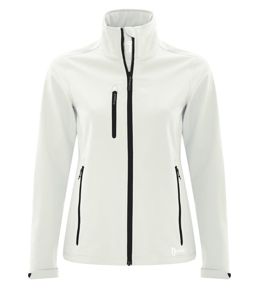 DRYFRAME® STRATA TECH WATER REPELLENT SOFT SHELL LADIES' JACKET - Glacier Grey