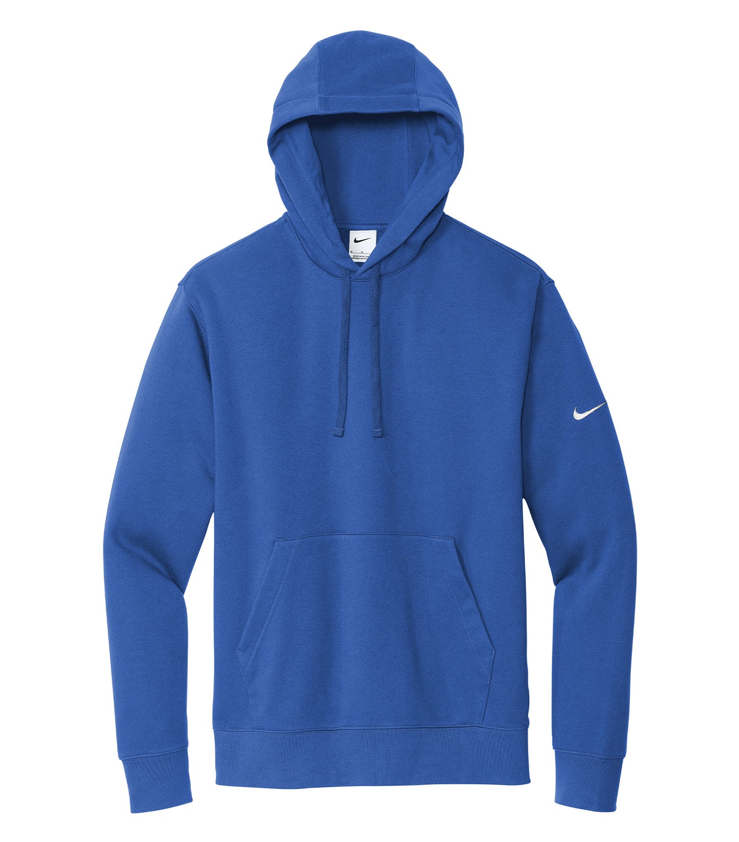 Nike CLUB FLEECE SLEEVE SWOOSH PULLOVER HOODIE (DR1499) - Flat Front Game Royal