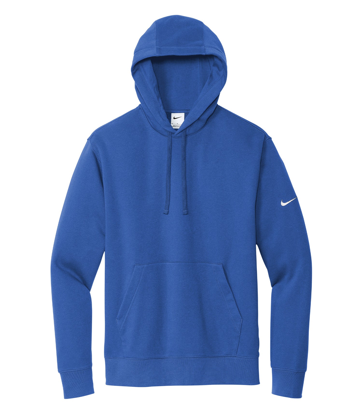 Nike CLUB FLEECE SLEEVE SWOOSH PULLOVER HOODIE (DR1499) - Flat Front Game Royal