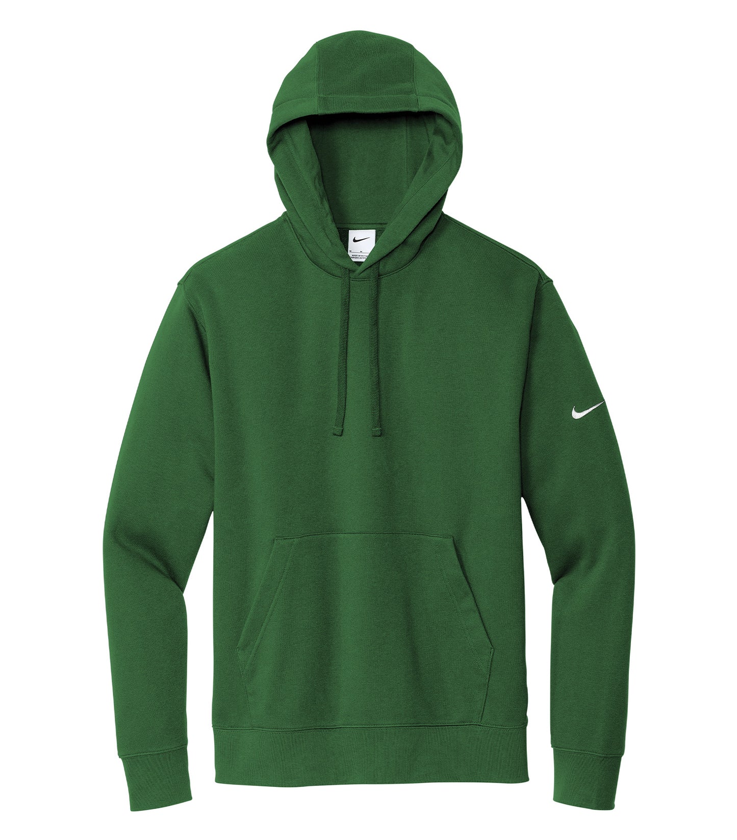 Nike CLUB FLEECE SLEEVE SWOOSH PULLOVER HOODIE (DR1499) - Flat Front Gorge Green