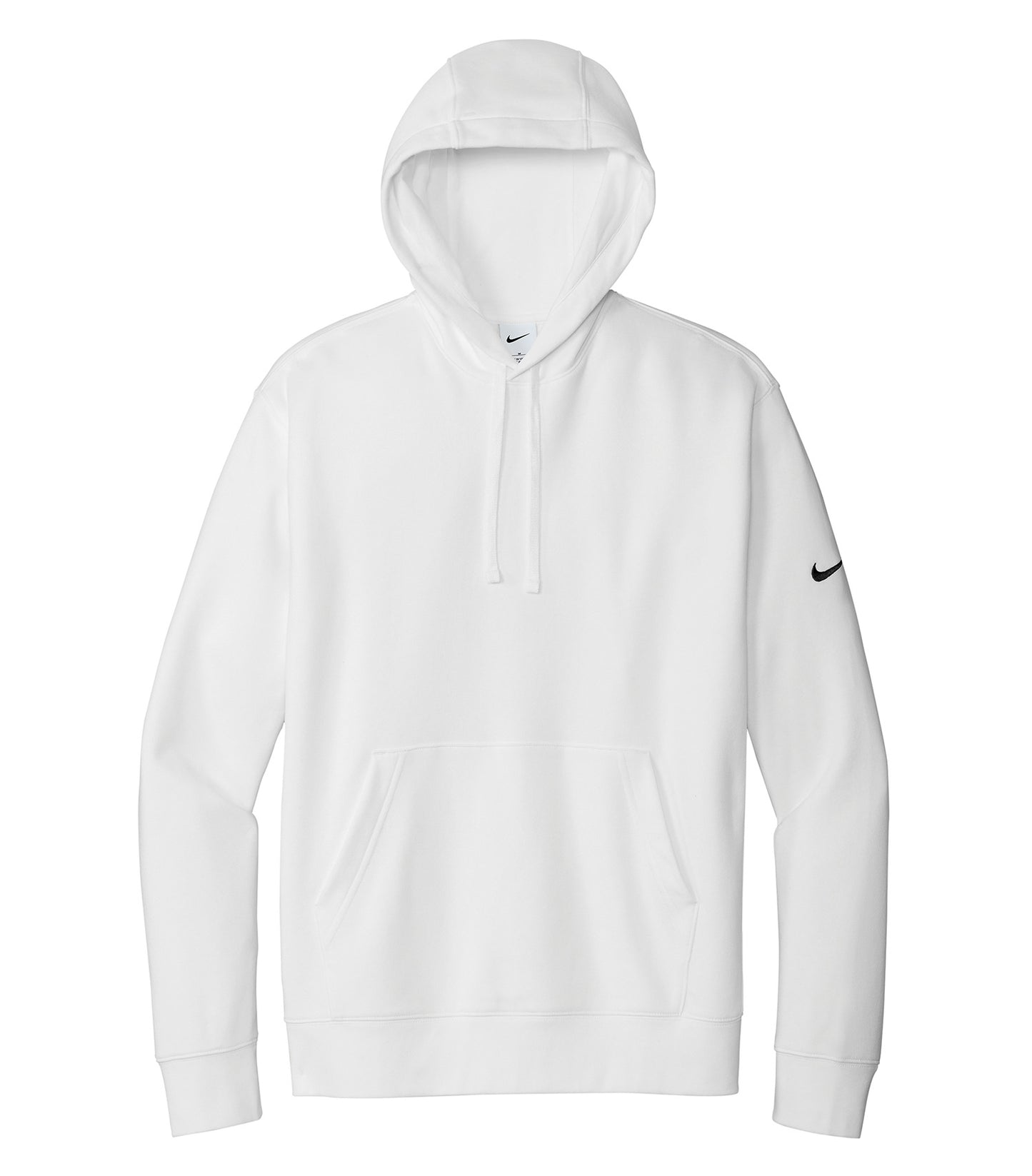 Nike CLUB FLEECE SLEEVE SWOOSH PULLOVER HOODIE (DR1499) - Flat Front White