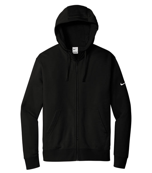 NIKE CLUB FLEECE SLEEVE SWOOSH FULL ZIP HOODIE - Black