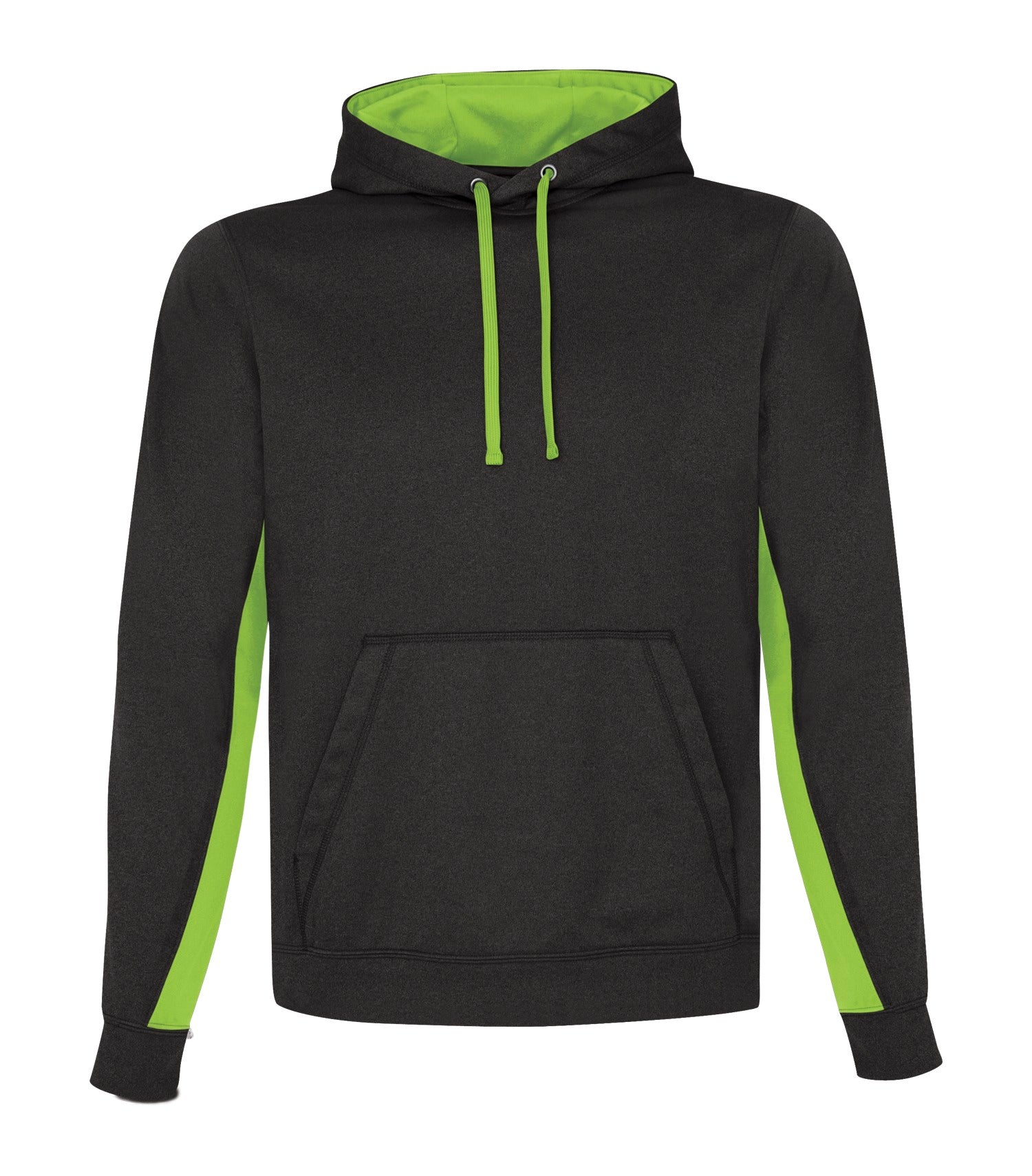 ATC FLEECE COLOUR BLOCK HOODIE (F2011) - Charcoalheatherlime