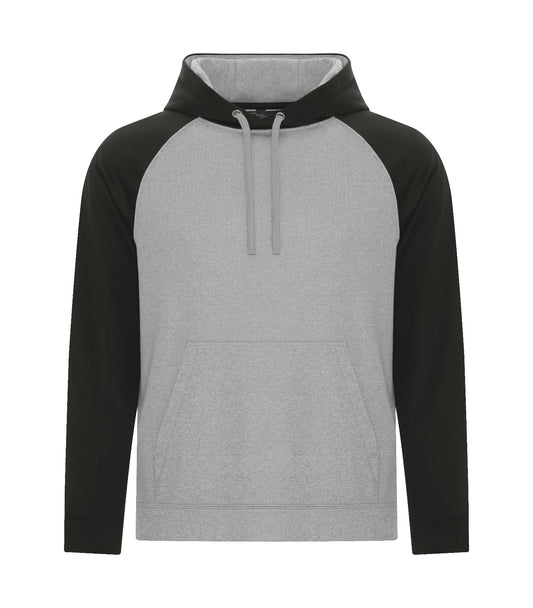 ATC FLEECE TWO TONE HOODIE (F2037) - Athleticgreyblack