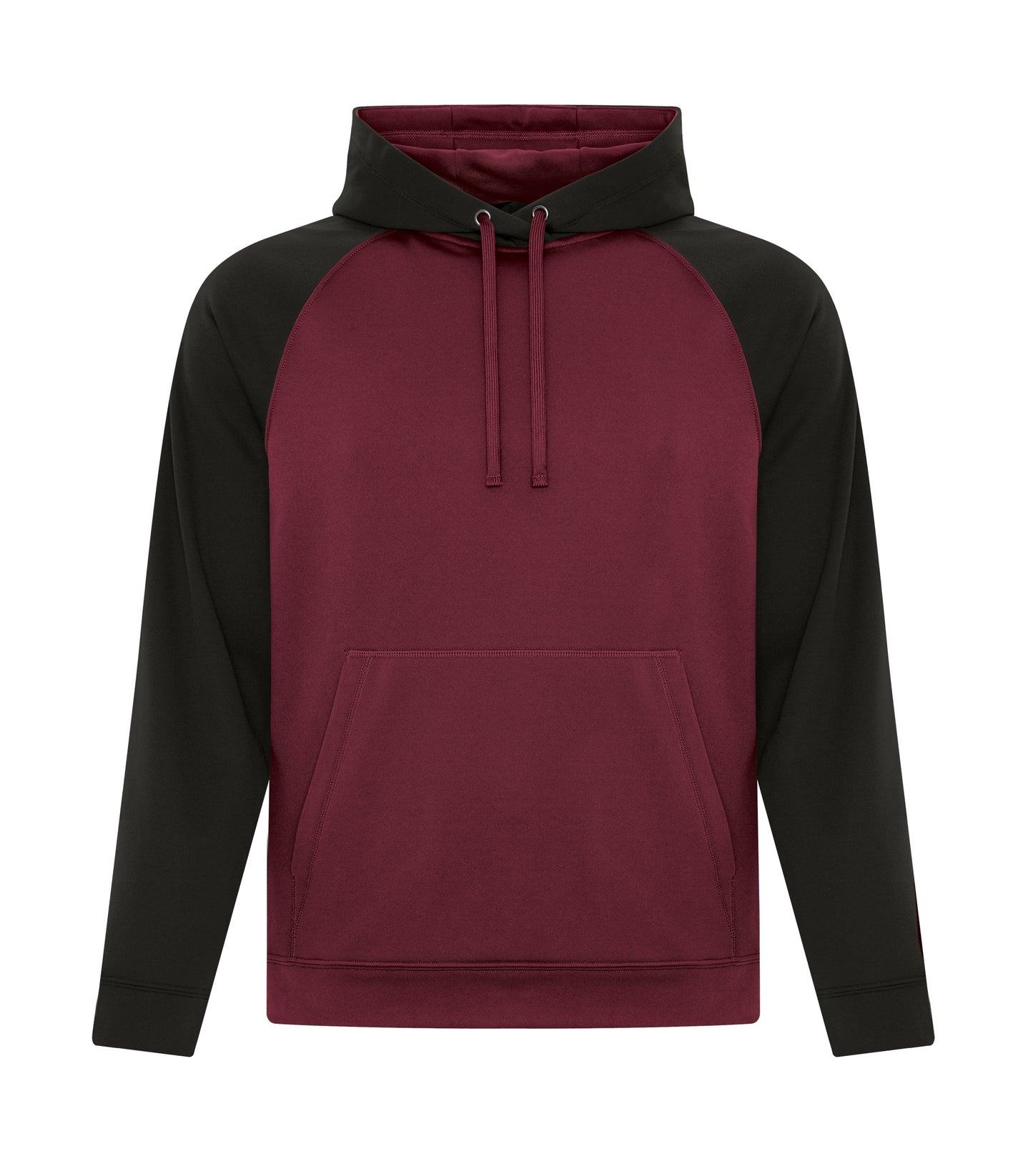 ATC FLEECE TWO TONE HOODIE (F2037) - Maroonblack