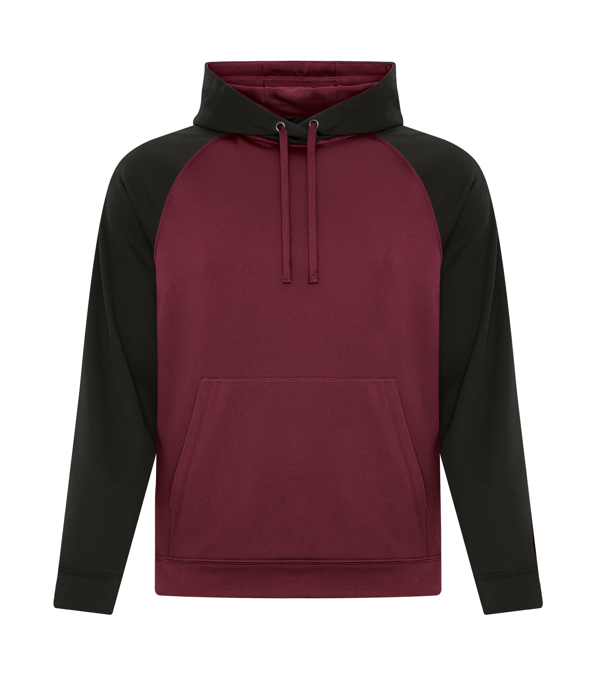 ATC FLEECE TWO TONE HOODIE (F2037) - Maroonblack