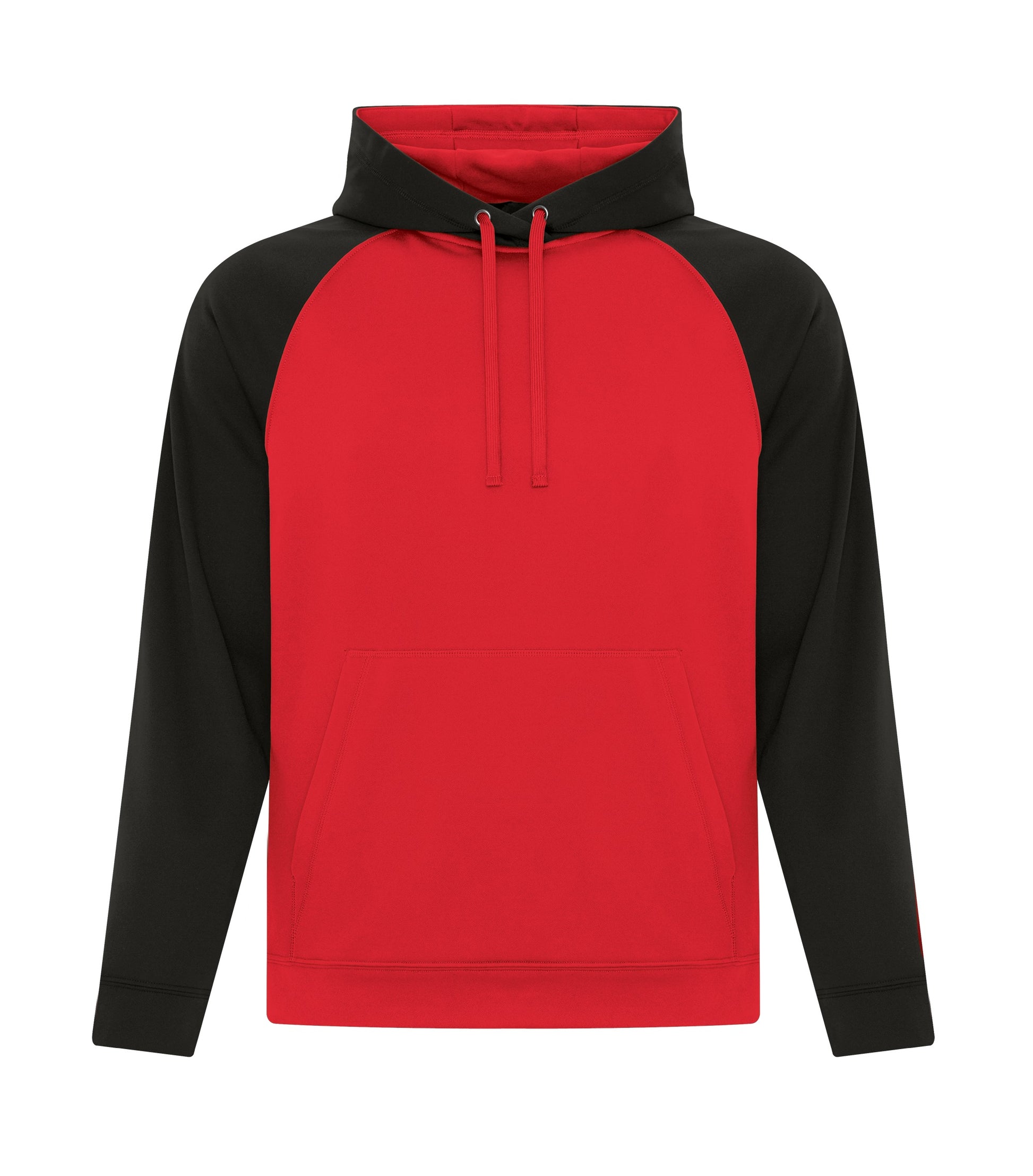 ATC FLEECE TWO TONE HOODIE (F2037) - Trueredblack