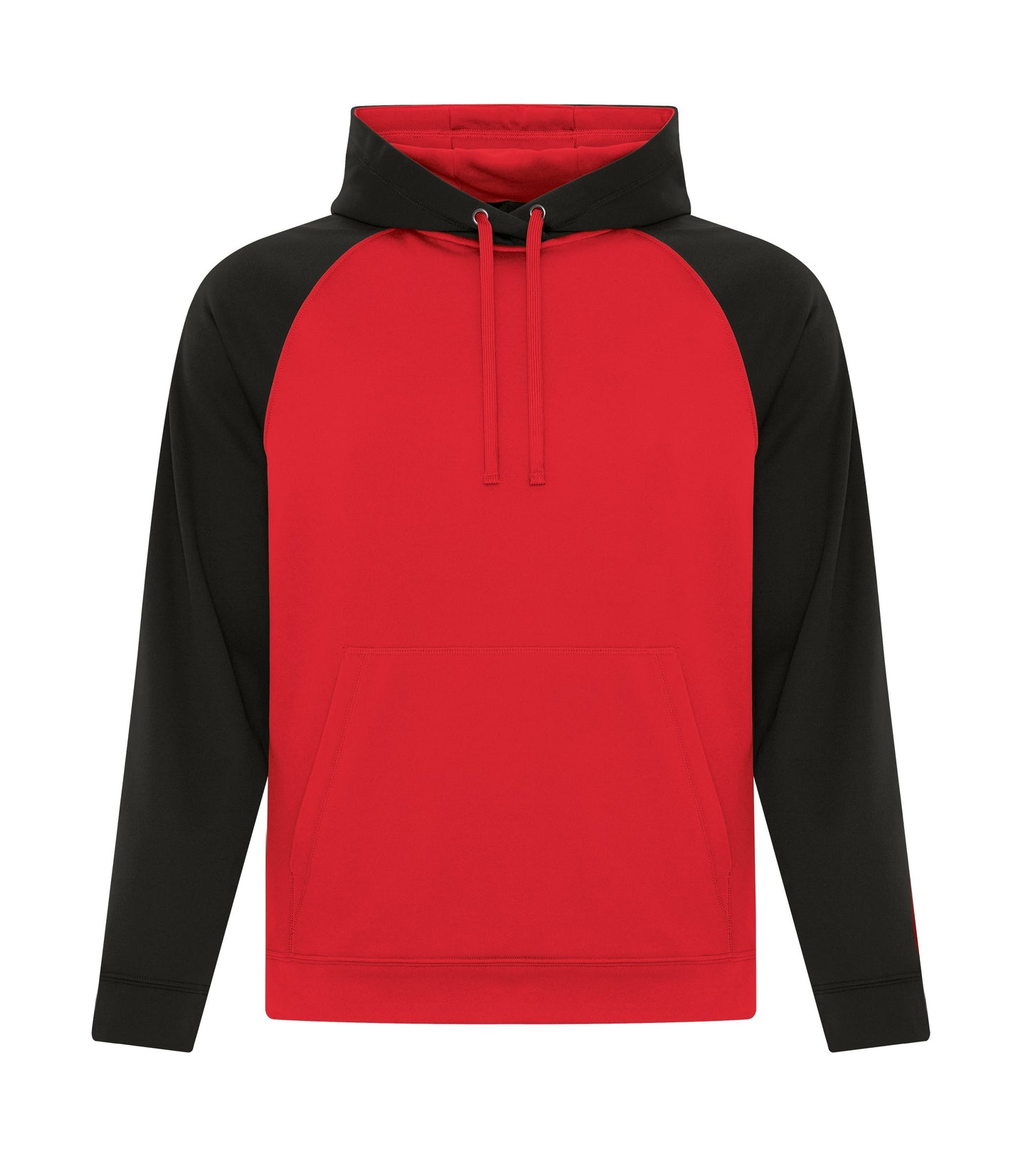 ATC FLEECE TWO TONE HOODIE (F2037) - Trueredblack