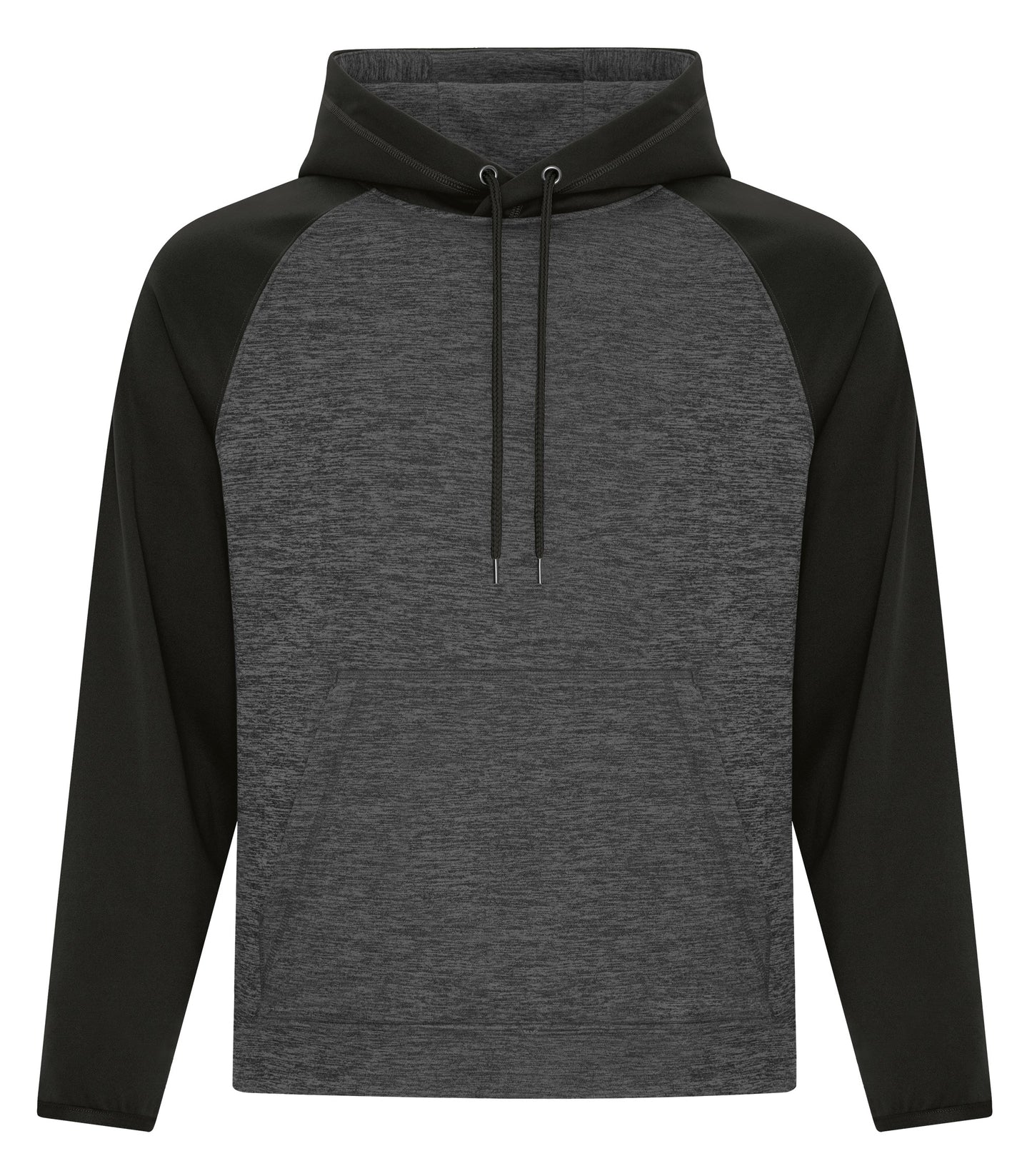 ATC HEATHER FLEECE TWO TONE HOODIE (F2047) - Chardynamicblack