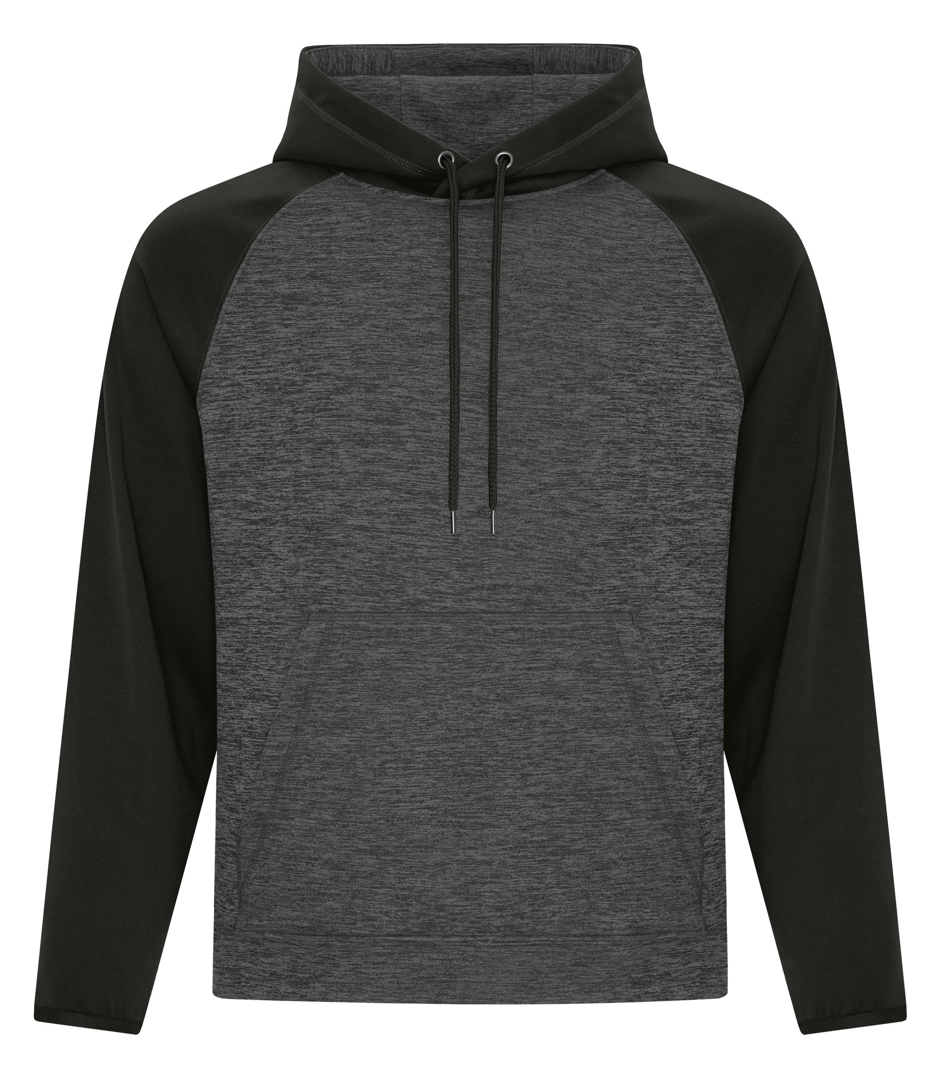 ATC HEATHER FLEECE TWO TONE HOODIE (F2047) - Chardynamicblack